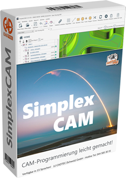 SimplexCAM - Einfaches und leistungsfähiges CAM mit CAD-Funktionen für Fräsen, Drehen, Bohren, Schneiden, Nesting und Gravieren