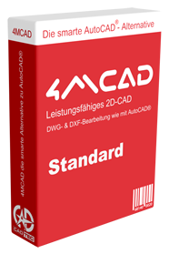4MCAD Standard - 2D CAD-Programm für jedermann