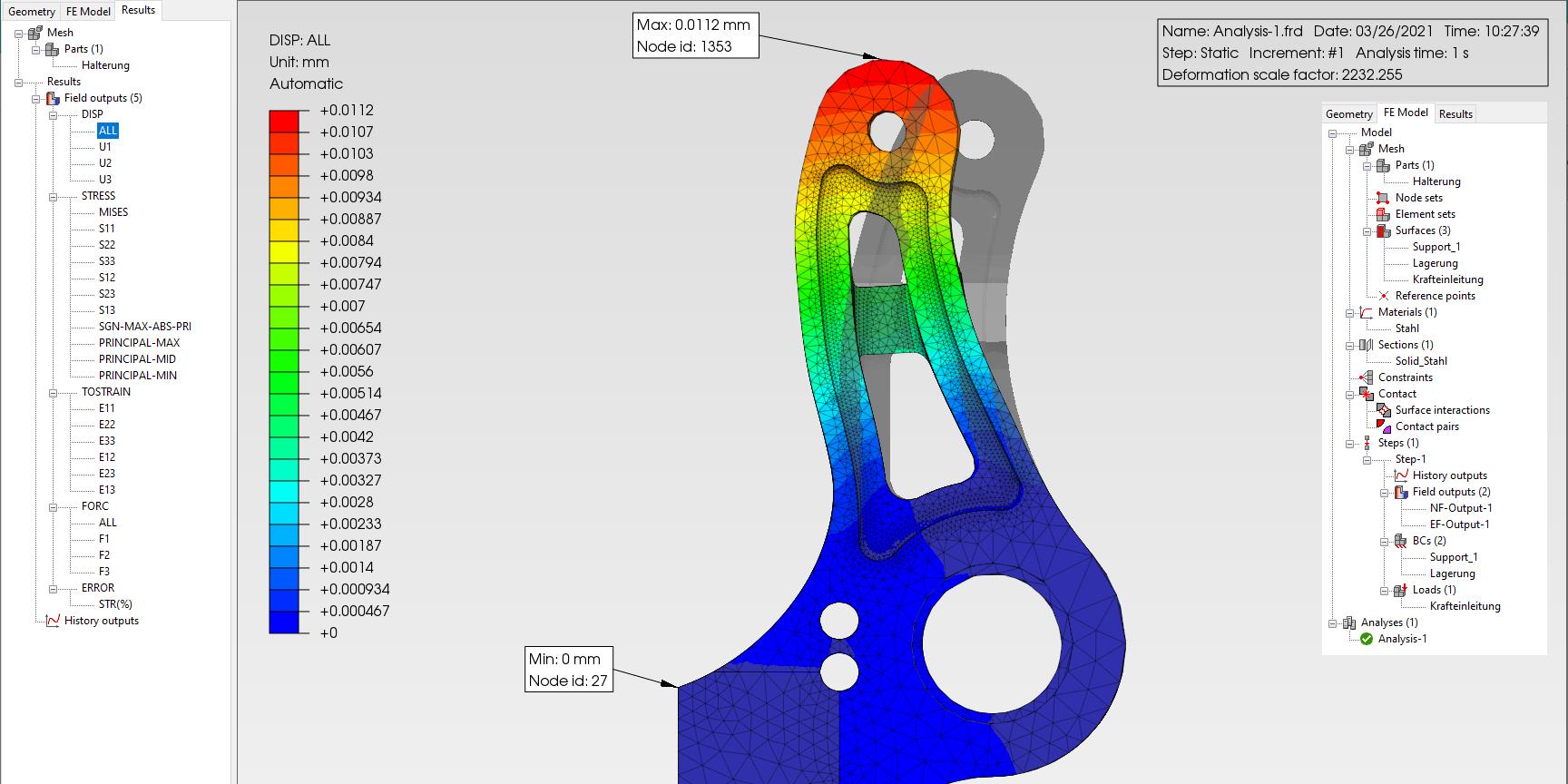 Finite Element Berechnung FEM FEA